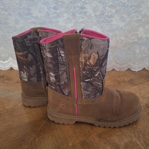 Magellan Outdoors Waterproof Kids Boots - Brown and Pink